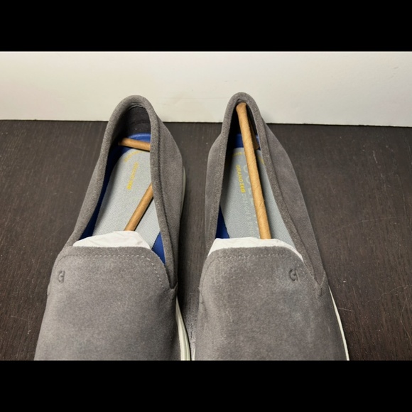 NWOT Cole Haan Grand Ambition Suede Slip On Loafers Grey/White Mens 10.5 main image 14